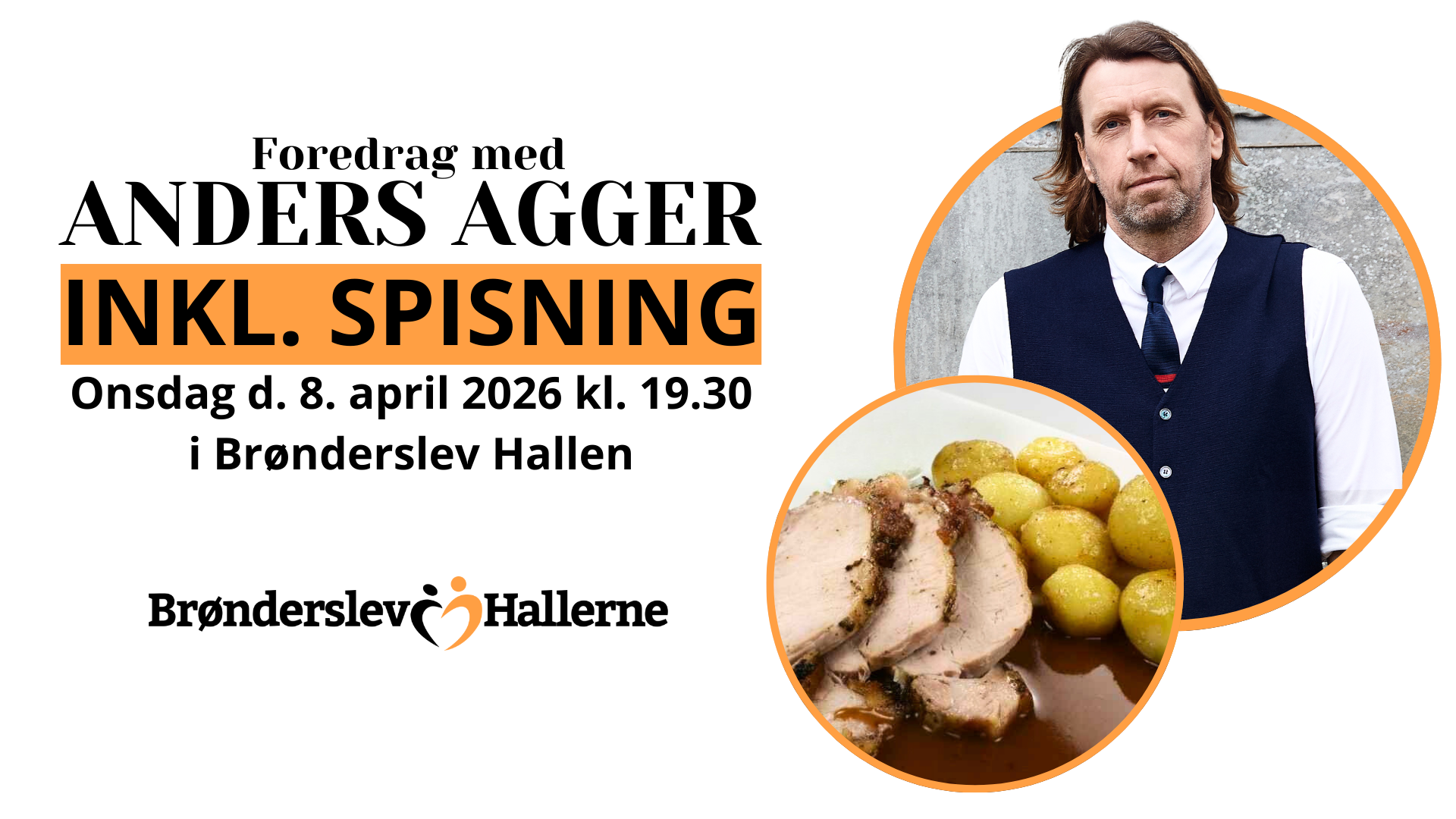 Foredrag med Anders Agger inkl. spisning - kr. 425,-